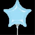 Anagram 4 in. Pastel Blue Star Flat Foil Balloon 41100